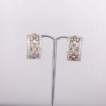 18ct White Gold Earrings with Pin and Clip on