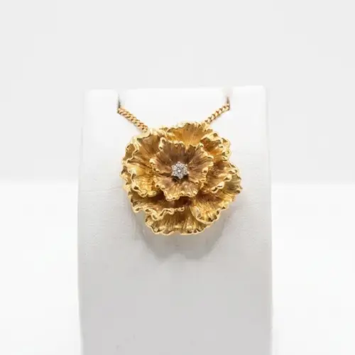 18ct Yellow Gold Pendant with  Brooch Fitting