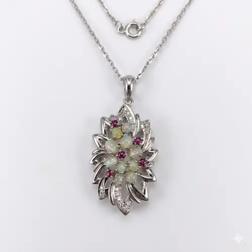 Platinum Pendant and Chain